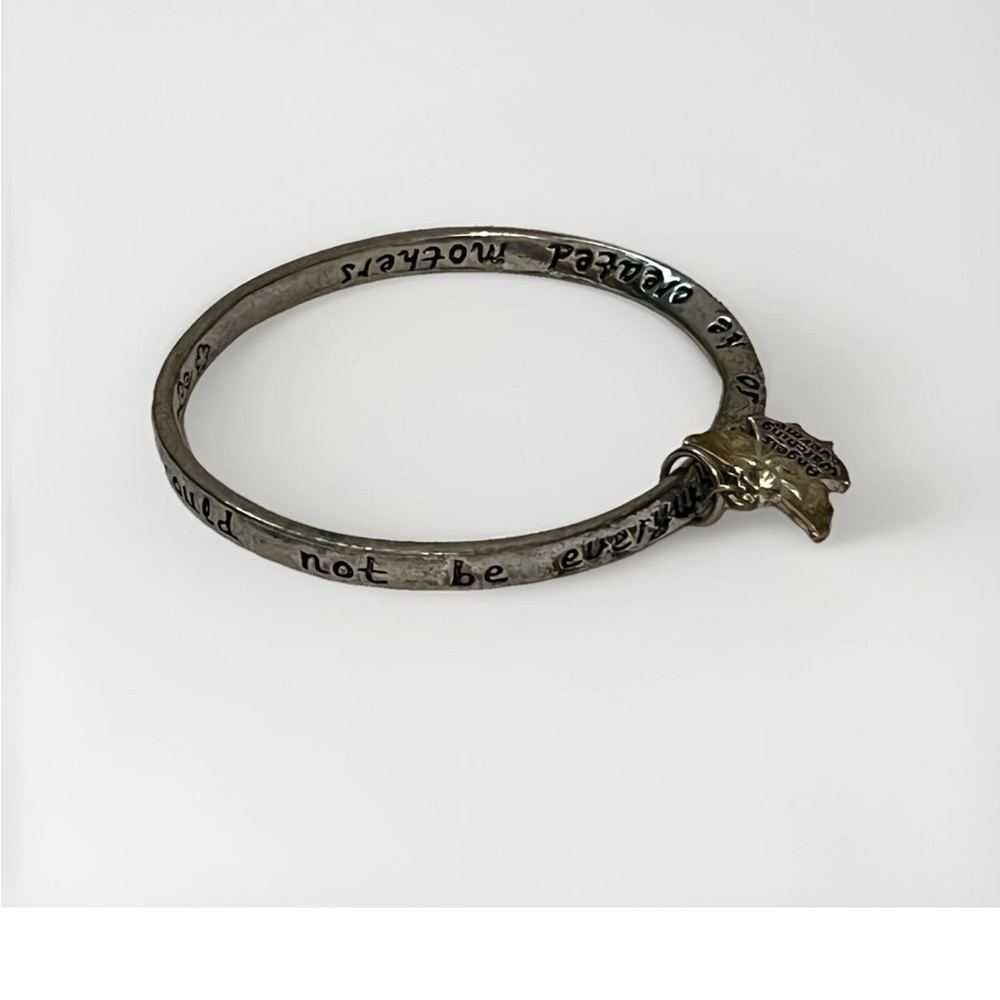Vintage Mothers Day Silver Bracelet With Angel Charm. Vintage Gifts.